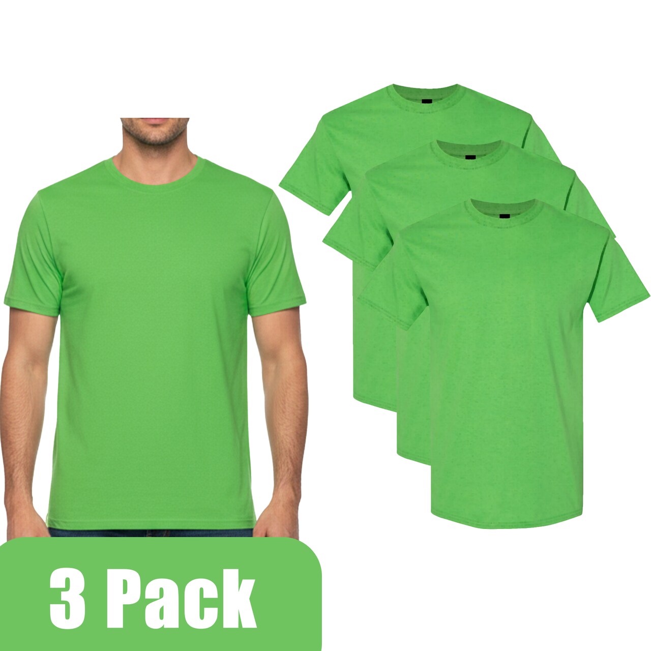 Gildan Heavy Cotton T-Shirt 3 Pack, Multi-Color - Ultimate Canvas for Group crafting
